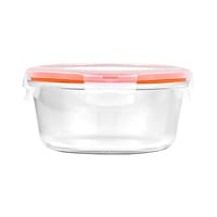 Lock &amp; Lock Heat Resistant Bakeware Glass Round Food Container 650ml Clear