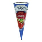 Buy London Dairy Ice Cream Cone Natural Strawberry 120ml in UAE