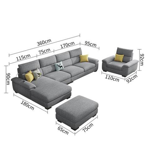 Overstuffed multifunction Wooden frame furniture sofa living room Full set