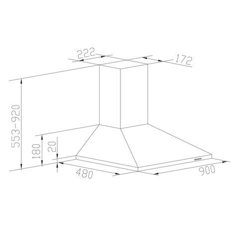 Buy Candy Built-in Hood CCE 19/2X 90CM Online - Shop Electronics & Appliances on Carrefour UAE