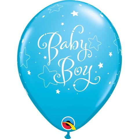 Baby Boy Stars 11in Assorted Dark Blue &amp; Robin&rsquo;s Egg Blue L