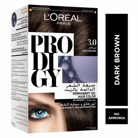 L&#39;Oreal Paris Prodigy Ammonia-Free Permanent Oil Hair Colour 3.0 Dark Brown