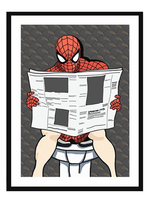 Buy Spoil Your Wall Spiderman Bathroom Poster With Frame Multicolour 30 x  40cm Online - Shop Home & Garden on Carrefour UAE