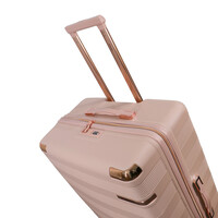 Senator Hard Case Trolley Luggage Set of 3 For Unisex ABS Lightweight 4 Double Wheeled Suitcase With Built In TSA Type Lock A5125 Milk Pink