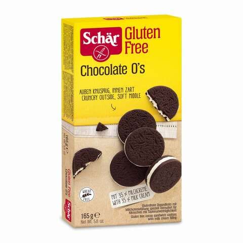 Schar gluten free cocoa sandwish cookies with milk cream filling 165 g