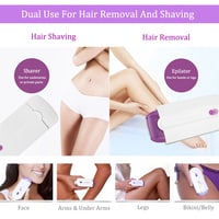 Generic - Women Laser Rechargeable Epilator Remover Smooth Touch Hair Removal Instant Pain Free Razor Sensor- Light Technology Hair Remove
