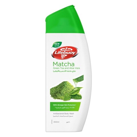 Lifebuoy Matcha Green Tea And Aloe Vera Anti Bacterial Body Wash Green 300ml