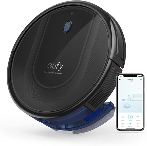 Eufy Robovac G10 Hybrid, Robot Vacuum Cleaner, Smart Dynamic Navigation, 2-In-1 Sweep And Mop, Wi-Fi, Super-Slim, 2000Pa Strong Suction, Quiet, Self-Charging Robotic Vacuum, For Hard Floors Only
