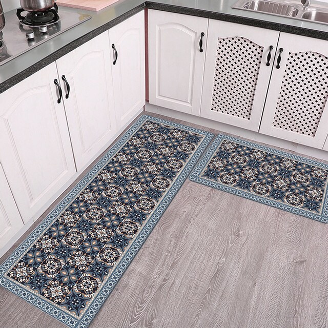 Slip Kitchen Rugs Set Of 2 Pieces, Area Rugs For Kitchen Floor