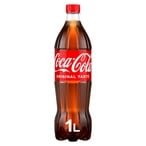 Buy Coca-Cola Original Taste Carbonated Soft Drink PET 1L in UAE