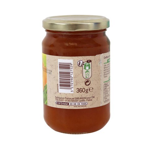 Carrefour Bio Organic Apricot Jam With Cane Sugar 360g