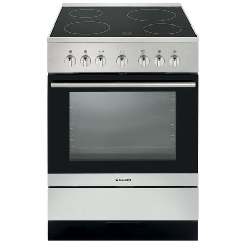 Glemgas Ceramic Cooker VT66100I Silver/Black 60x60cm