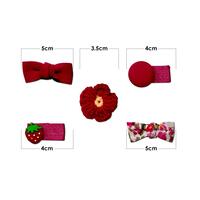 Aiwanto- 2 Set Hair Accessories For Baby Girl Bowknots Beautiful Hair Clips For Baby Girls (Purple &amp; Red)