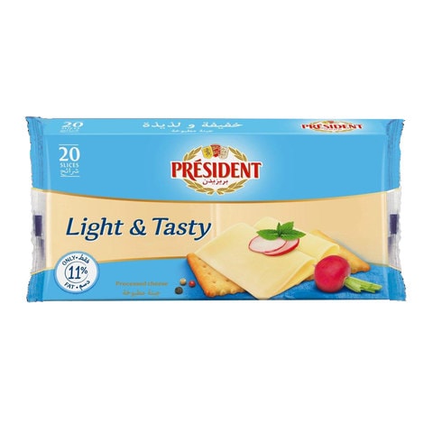 President Slices Light &amp; Tasty Cheese 400g20 Slices