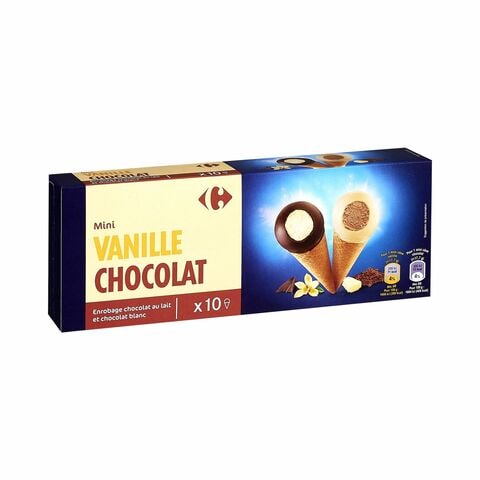 Carrefour Mini Vanilla Chocolate Ice Cream 177g Pack of 10