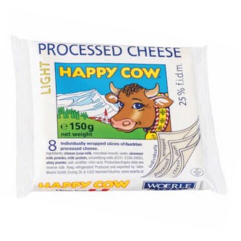 Happy Cow Light Cheese Slices 150G