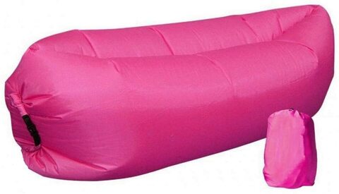 Generic In-House Lazy Nylon Sofa Fast Inflatable Air Sleeping Bag, As-2, Pink