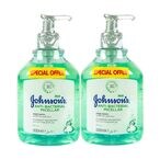اشتري Johnsons Anti-Bacterial Micellar Mint Hand Wash 500ml Pack of 2 في الامارات