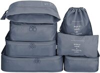 Innovative 7Pcs SET Travel Luggage Organizer Packing Cubes Set Storage Bag Waterproof Laundry Bag Traveling Accessories