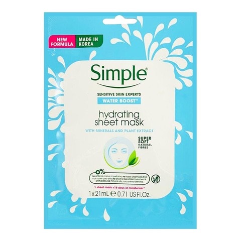 Simple Water Boost Hydrating Sheet Mask Sky 21ml