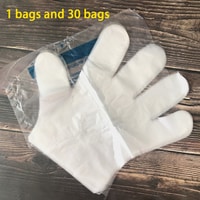 Generic-30PCS/Set Food Plastic Gloves Disposable Gloves for Restaurant Kitchen BBQ Eco-friendly Hygiene Salon Household Gloves