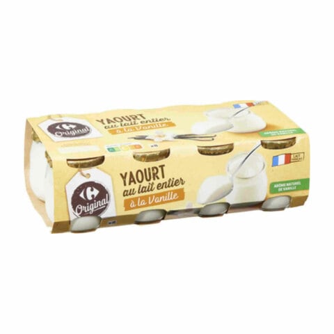 Carrefour Yoghurt Vanilla Jar 125gx8