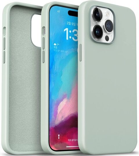 VRS Design Milky Bow Designed For iPhone 14 Pro Max Case Cover Silicone - Succulent