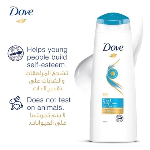 Dove 2 in 1 Shampoo and Conditioner for Dry Hair Daily Care Nourishing Care 600ml