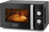 Black+Decker 20L Microwave Oven with Defrost Function , Black - MZ2010P-B5, 2 Years Warranty