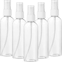 Lavish 100 ml Clear PET Plastic Portable Mist Spray, 5 Pcs Empty Bottle For Plants, Cleaning, Misting &amp; Skin Care