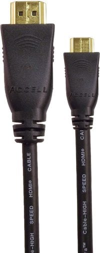 Accell A075C-006B Ultrathin HDMI To Mini HDMI Cable 6Ft/1.5M For Archos 70, Archos 101, Exopc Slate, T-Mobile 9Lg) G-Slate, Nokia N8, Nokia E7