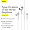 Baseus Type C Headphone, USB C Wired Earbuds with Microphone &amp; Volume Control, In-ear Headphones for iPhone 15 Pro Max, iPad Pro/Air, Samsung (White)