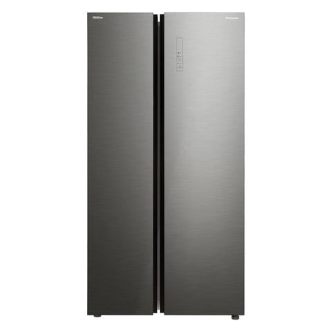 Buy Panasonic Side By Side Refrigerator NR-BS704GKAE 527L Net Capacity Glass Door Dark Grey in UAE
