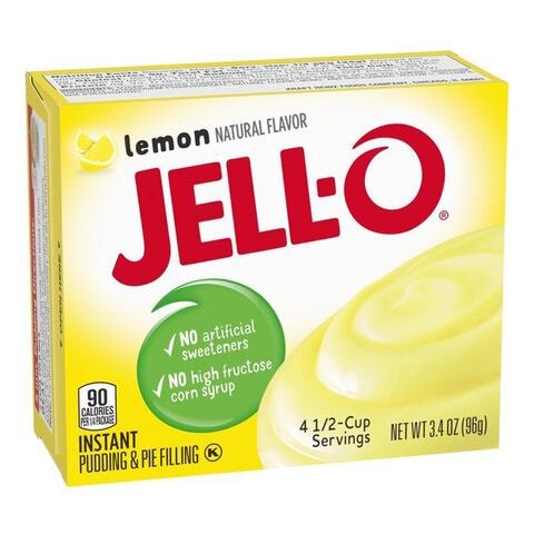 Jell-O Lemon Instant Pudding And Pie Filling 96g