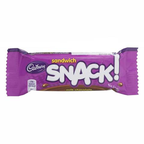Cadbury Snack Sandwich Milk Chocolate 22g x Pack Of 60