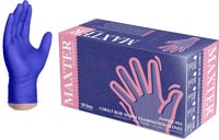 MAXTER Cobalt Blue Nitrile Gloves - Medical Exam, Powder Free, Work, Lab, Safety &amp; Security Equipment, Disposable Gloves, 100 pcs per box, 2.2 Mil (3.0g) X-Small (XS)