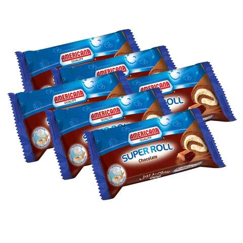 اشتري أمريكانا سوبر رول كيك بالشوكولاته 60 غرام حزمة من 6 في الامارات
