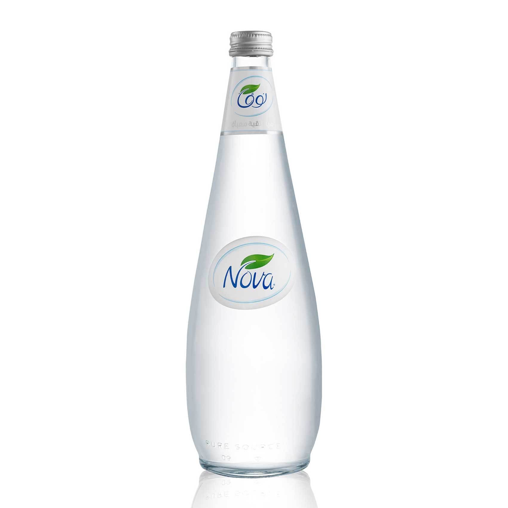 Buy Nova water glass bottle 750 ml Online Shop Beverages on Carrefour