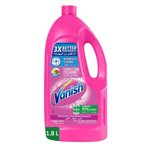 Vanish Laundry Stain Remover Liquid for White Colored Clothes, Can be Used with or without Detergents &amp; Additives, Ideal for Use in the Washing Machine, 1.8 L