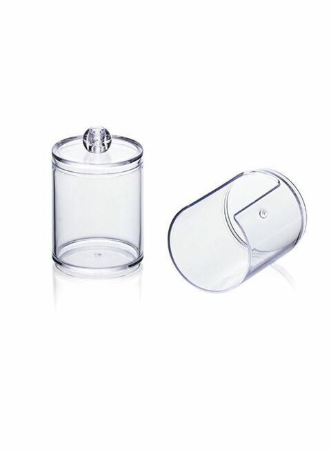 East Lady Two-Layer Cosmetics Storage Box Clear