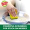Scotch-Brite Heavy Duty Scrub Sponges 4.5 in x 2.7 in x .6 in, cellulosic. General Purpose Cleaning Food Safe. 3 units/pack