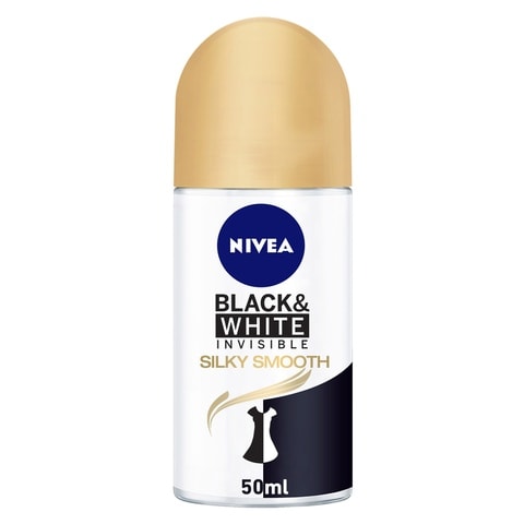 NIVEA Antiperspirant Roll-on for WoMen  Black &amp; White Invisible Silky Smooth Shaving 50ml