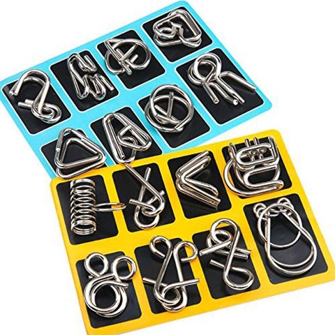 Fun Fidget Puzzles 30 Unique Metal Puzzle Toys Brain Teasers for Adults and Children Instructions Included Train Your Brain Travel Bag Included IQ Tester