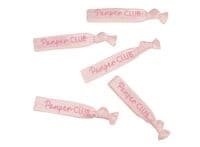 Pink Glitter Pamper Club Elastic Wrist Bands 5 pcs