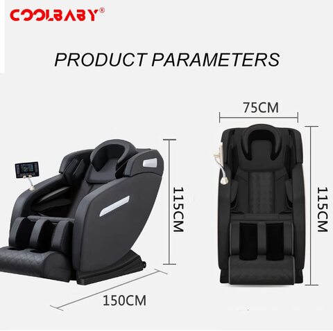 COOLBABY Electric massage chair, zero-gravity linkage capsule with large-screen LCD touch screen