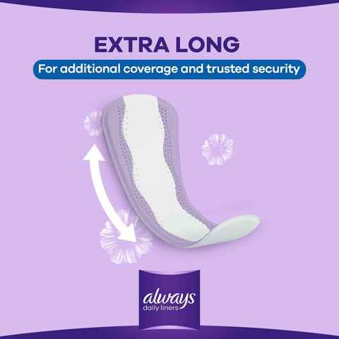 Always Daily Liners Extra Protect Large Pantyliners White 48 + 20 Liners