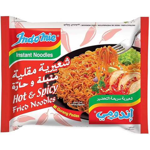 Indomie Hot And Spicy Fried Noodles 80g Pack of 5