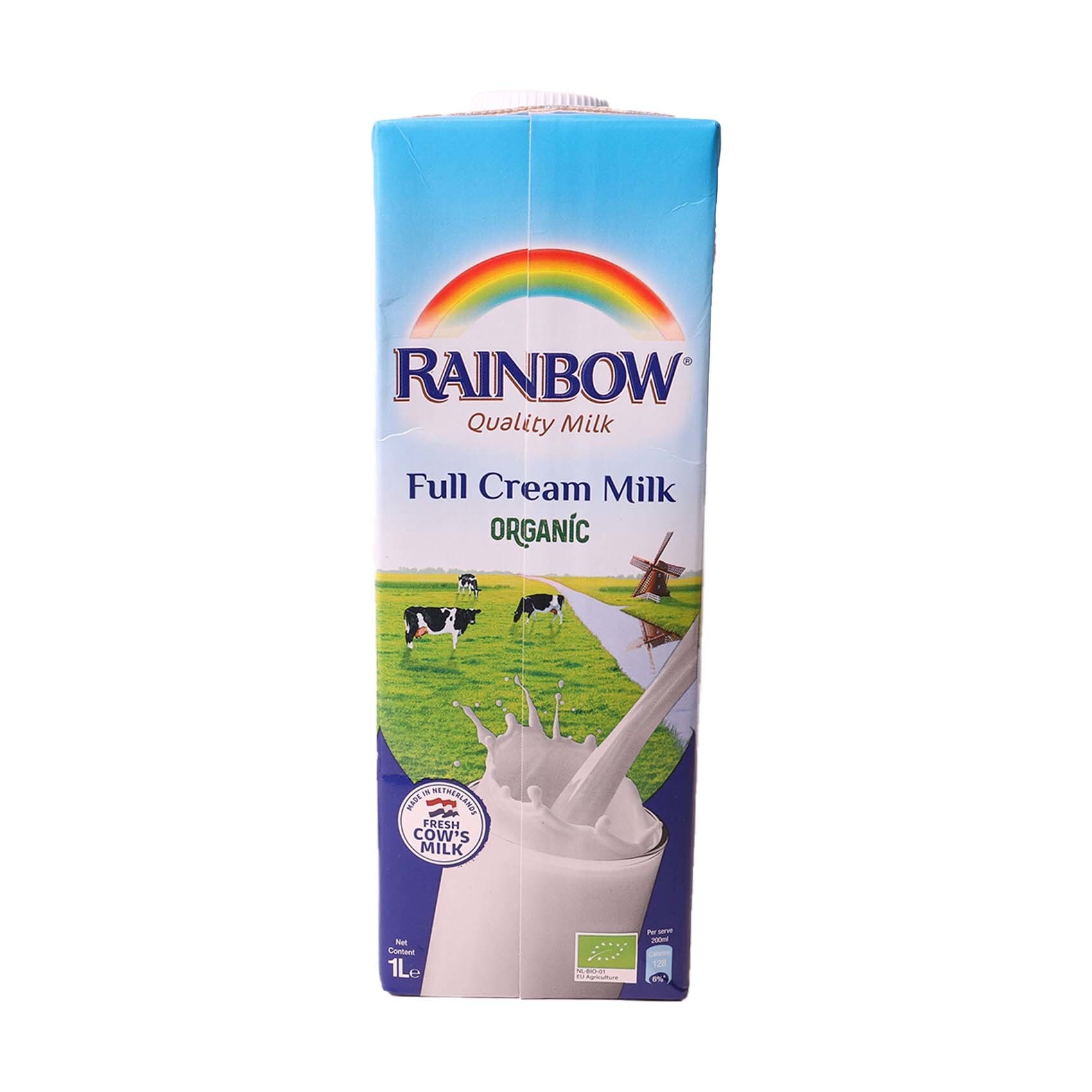 Buy Rainbow Organic UHT Milk Ful Fat 1L
