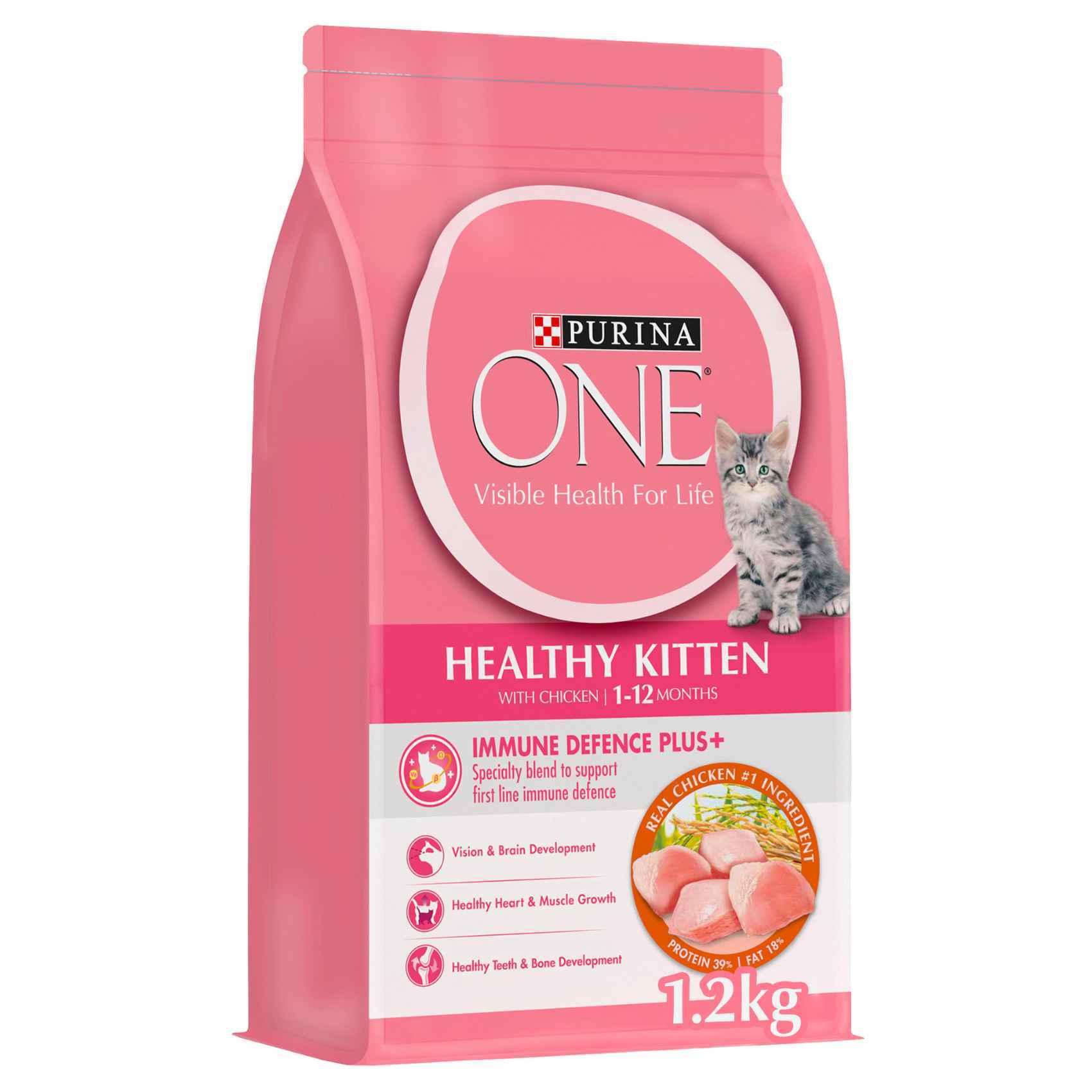 Purina One Healthy Kitten Dry Cat Food With Chicken 380g Online