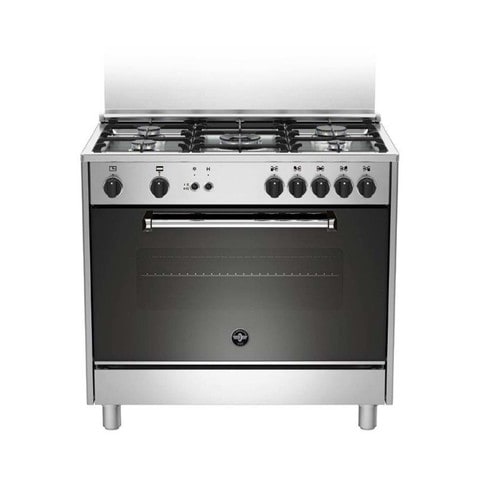 Lagermania Gas Cooker Oven AMS95C31CX 90 x 60 CM Stainless Steel (Plus Extra Supplier&#39;s Delivery Charge Outside Doha)